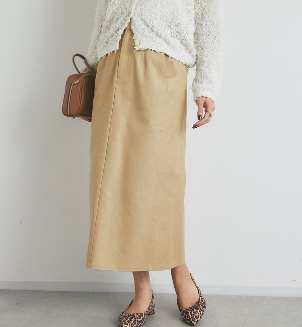  「《すっきり見え・デイリーに着回せる》箔チノナロースカート」|スカート|