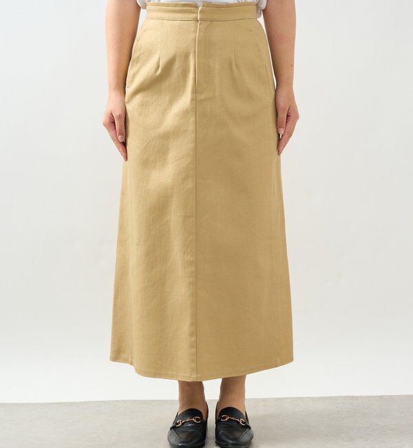  「《すっきり見え・デイリーに着回せる》箔チノナロースカート」|スカート|