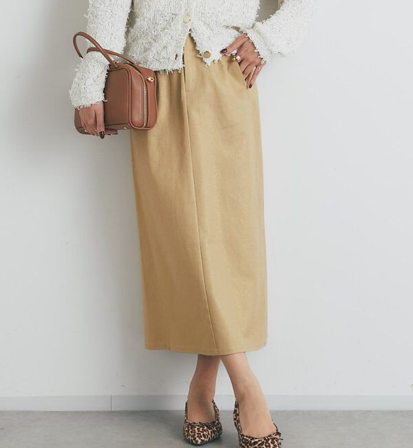  「《すっきり見え・デイリーに着回せる》箔チノナロースカート」|スカート|