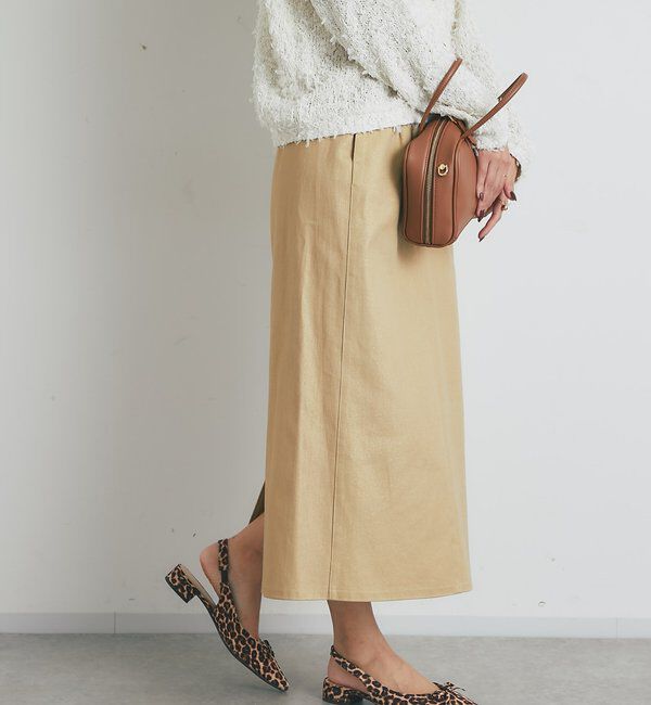  「《すっきり見え・デイリーに着回せる》箔チノナロースカート」|スカート|