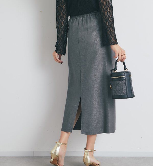  「《すっきり見え・デイリーに着回せる》箔チノナロースカート」|スカート|