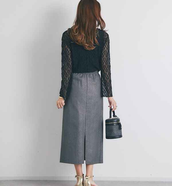 「《すっきり見え・デイリーに着回せる》箔チノナロースカート」|スカート|