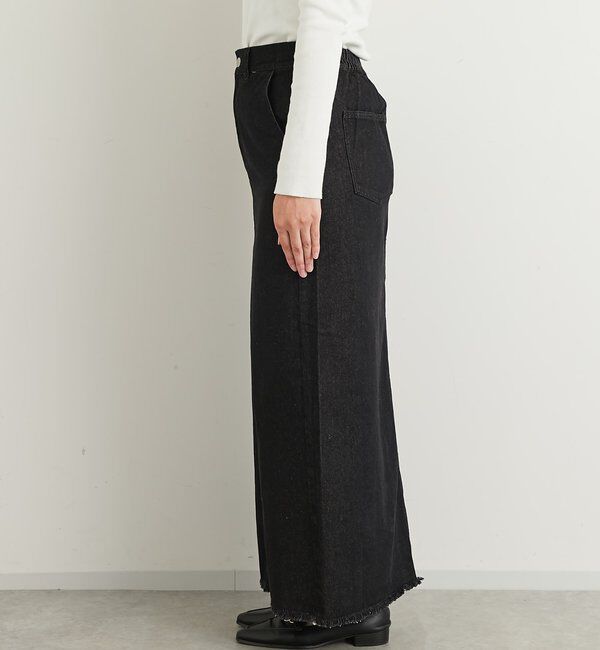  「《大人カジュアルに◎》裾フリンジデニムスカート」|スカート|