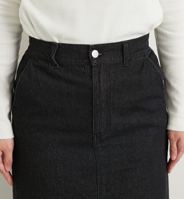  「《大人カジュアルに◎》裾フリンジデニムスカート」|スカート|