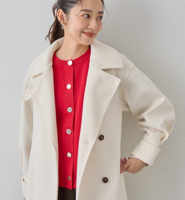  「《大人フェミニンな雰囲気に》2WAYレース襟ボウタイカーデ」|ニット・セーター|