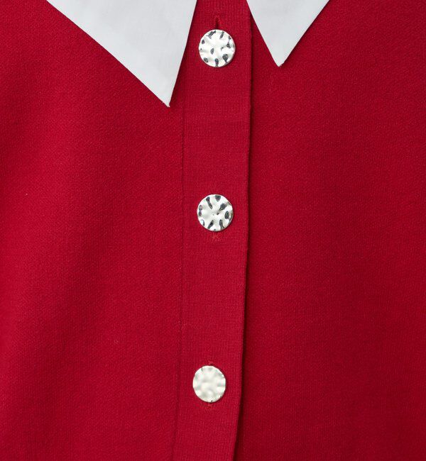  「《大人フェミニンな雰囲気に》2WAYレース襟ボウタイカーデ」|ニット・セーター|