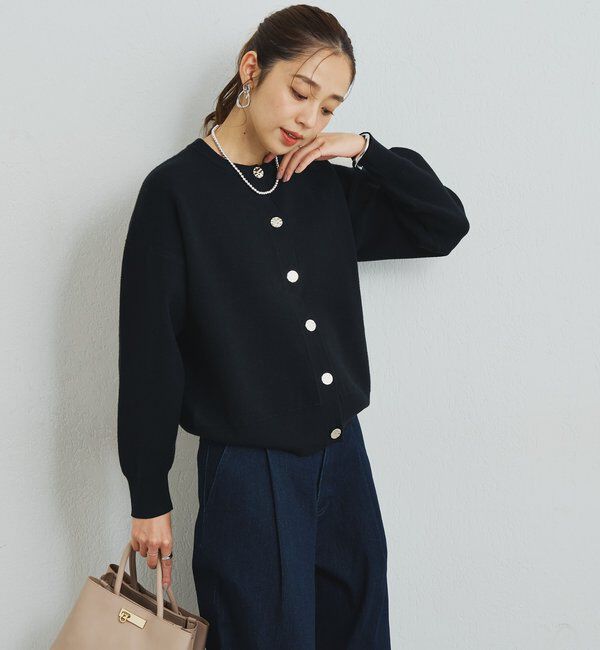  「《大人フェミニンな雰囲気に》2WAYレース襟ボウタイカーデ」|ニット・セーター|