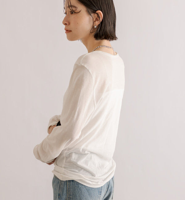  「【MONN.:.(モン)】シアーロンT」|Tシャツ・カットソー|