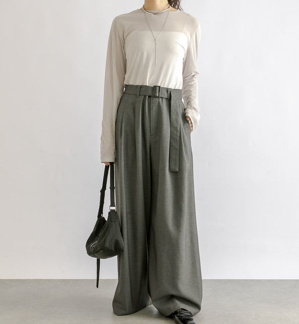  「【MONN.:.(モン)】シアーロンT」|Tシャツ・カットソー|