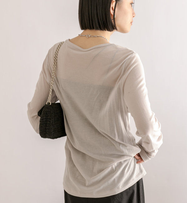  「【MONN.:.(モン)】シアーロンT」|Tシャツ・カットソー|