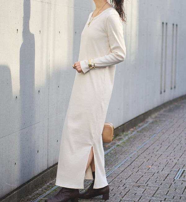  「【全骨格細見え】2WAYロングリブワンピース」|ワンピース|