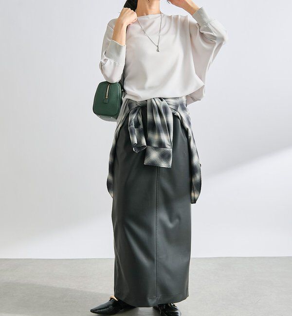  「【レビュー高評価/冷房・日焼け対策◎】リブ付きジョーゼットドルマンブラウス」|シャツ・ブラウス|