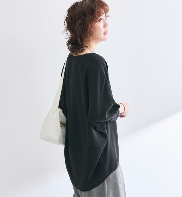  「【レビュー高評価/冷房・日焼け対策◎】リブ付きジョーゼットドルマンブラウス」|シャツ・ブラウス|