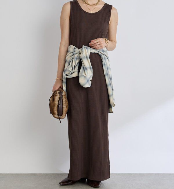  「【マイナス3kg/レビュー高評価☆】2WAYリブタンクワンピース」|ワンピース|