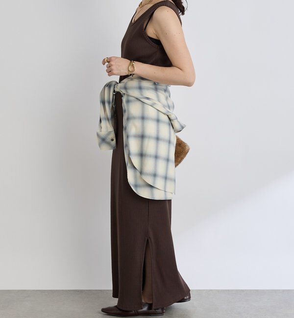  「【マイナス3kg/レビュー高評価☆】2WAYリブタンクワンピース」|ワンピース|