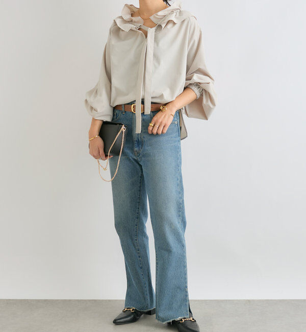  「【着映え◎】ギャザーフリルカラーブラウス」|シャツ・ブラウス|