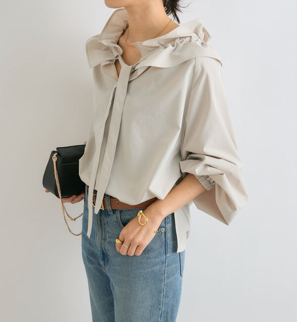  「【着映え◎】ギャザーフリルカラーブラウス」|シャツ・ブラウス|