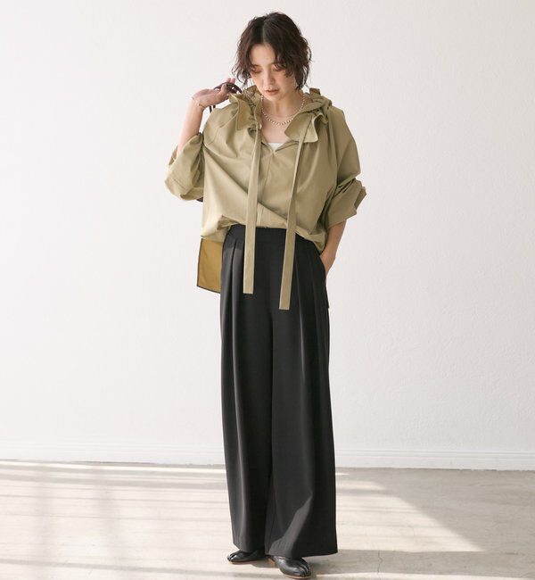  「【着映え◎】ギャザーフリルカラーブラウス」|シャツ・ブラウス|