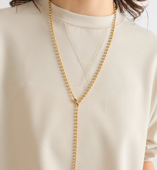  「【R.good(アールドットグッド)】ボールチェーンアジャストネックレス」|リング|