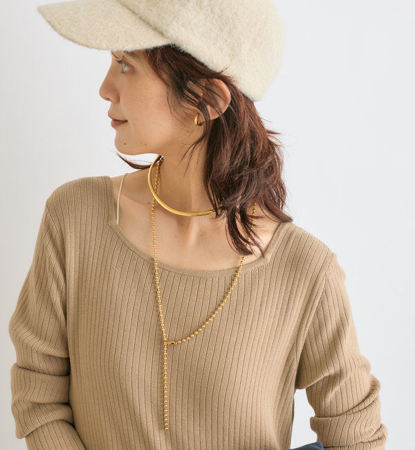  「【R.good(アールドットグッド)】ボールチェーンアジャストネックレス」|リング|