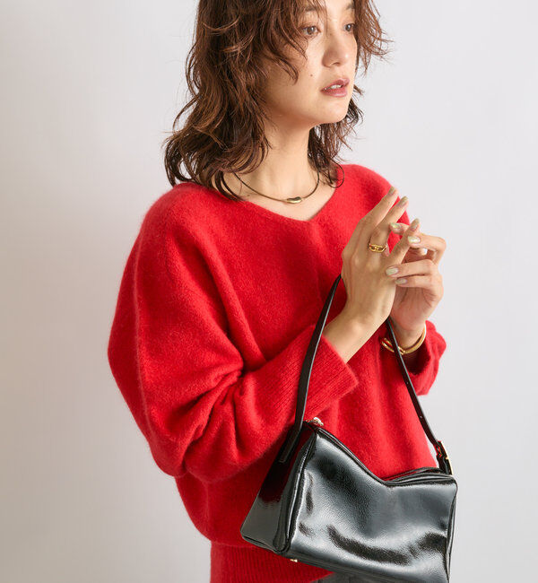  「【コーデのポイントに】パテントレザーミニバッグ」|ショルダー・メッセンジャー|