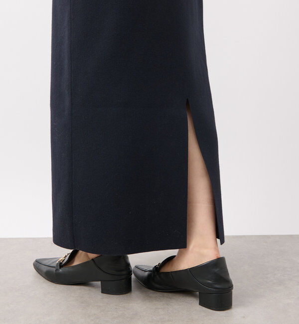  「【楽ちん美シルエット】コットンストレッチニットスカート」|スカート|