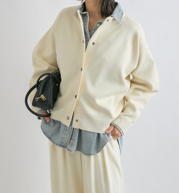  「【一枚でも羽織でも】ボリュームスリーブニットカーデ」|カーディガン|