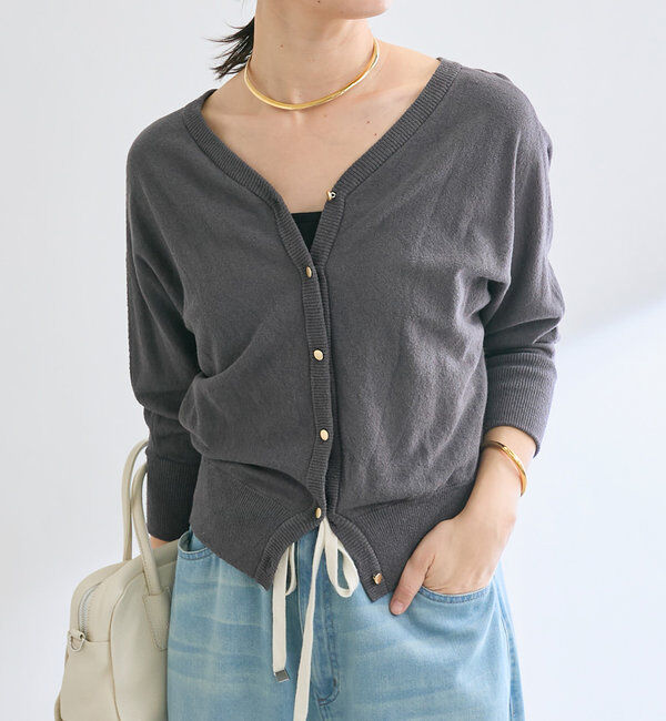  「【前後2WAY】ミニブークレードルマン2WAYニット」|ニット・セーター|チャコールグレー
