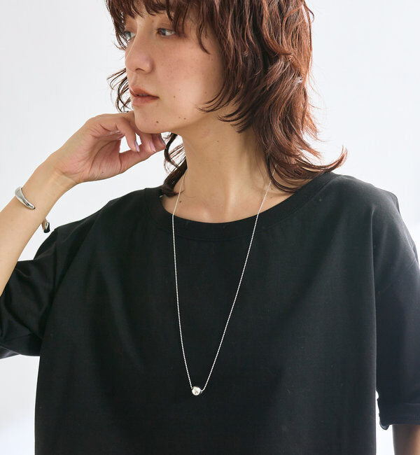  「【存在感が光る】SV925ボールチャームネックレス」|リング|