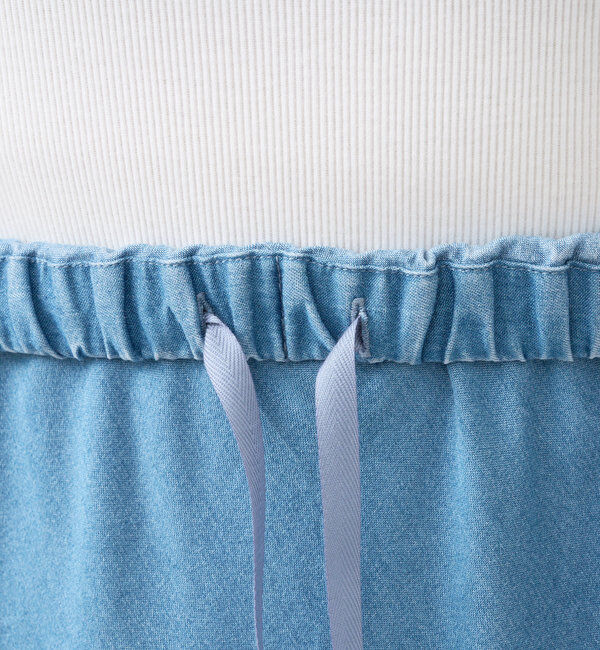  「【セットアップ可】ドレーピーデニムバイアススカート」|スカート|