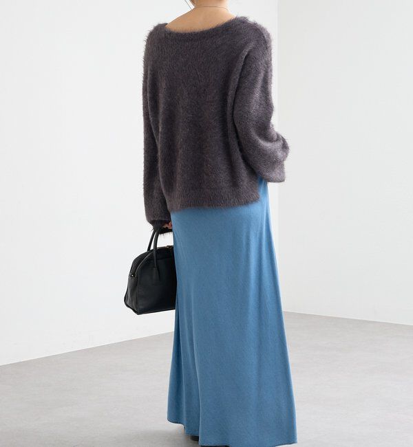  「【セットアップ可】ドレーピーデニムバイアススカート」|スカート|