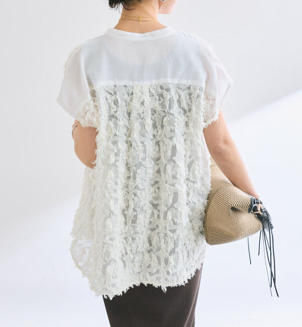  「【着映え◎】カットジャガードフレンチシャツ」|シャツ・ブラウス|