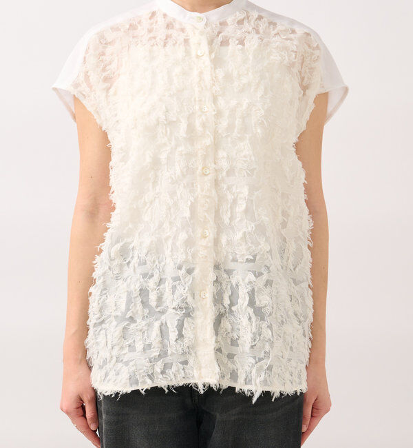  「【着映え◎】カットジャガードフレンチシャツ」|シャツ・ブラウス|