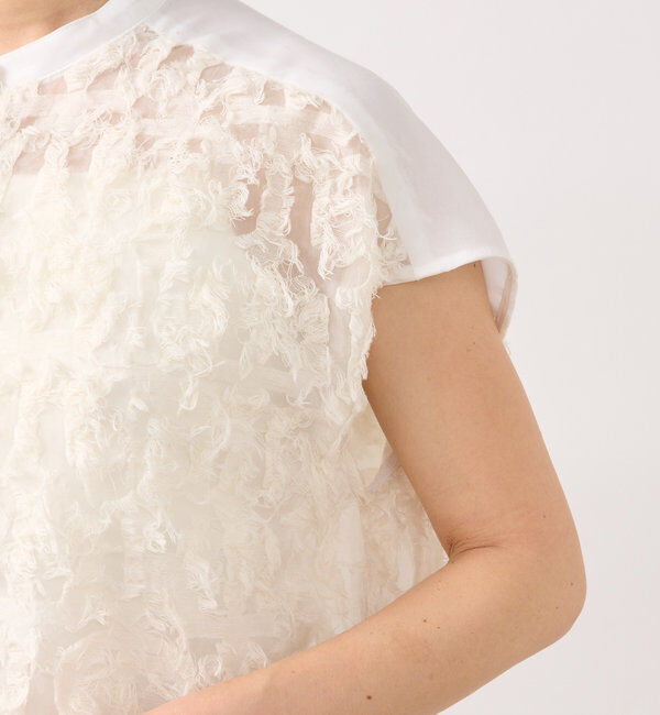  「【着映え◎】カットジャガードフレンチシャツ」|シャツ・ブラウス|