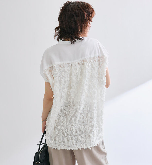  「【着映え◎】カットジャガードフレンチシャツ」|シャツ・ブラウス|