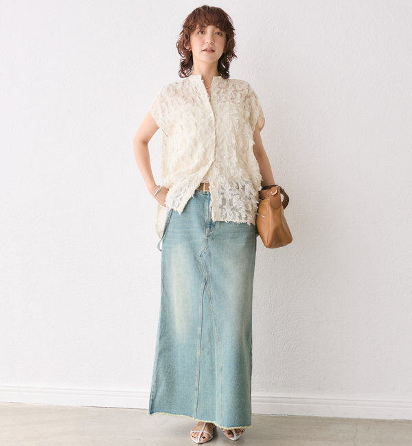  「【着映え◎】カットジャガードフレンチシャツ」|シャツ・ブラウス|