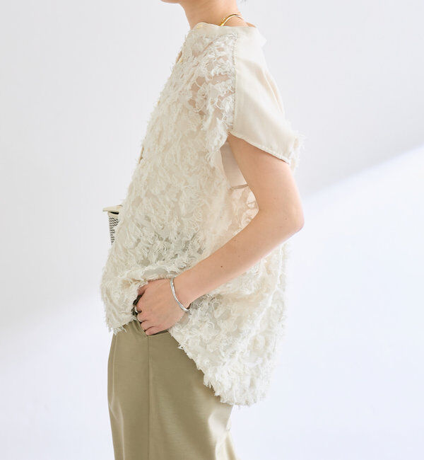  「【着映え◎】カットジャガードフレンチシャツ」|シャツ・ブラウス|