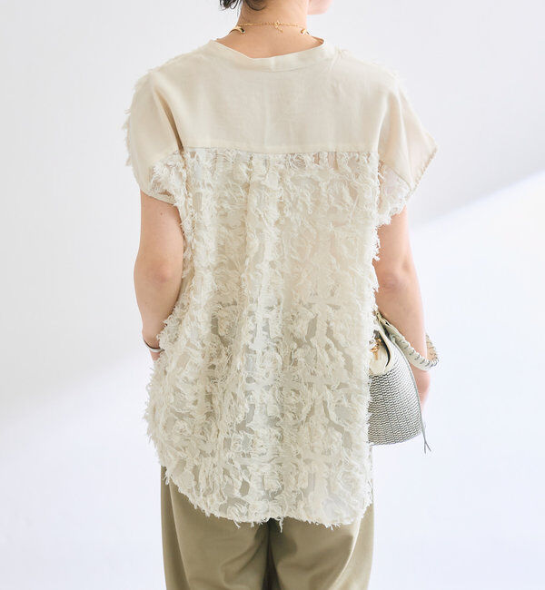  「【着映え◎】カットジャガードフレンチシャツ」|シャツ・ブラウス|