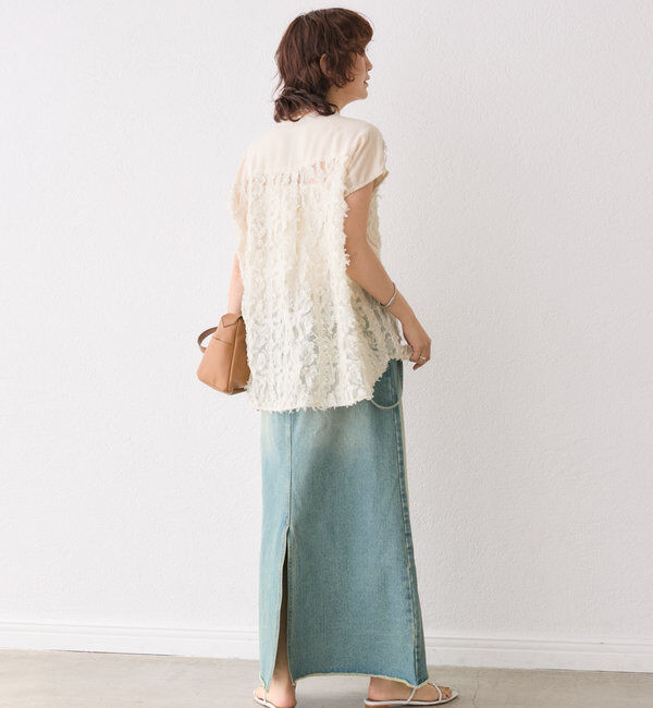  「【着映え◎】カットジャガードフレンチシャツ」|シャツ・ブラウス|