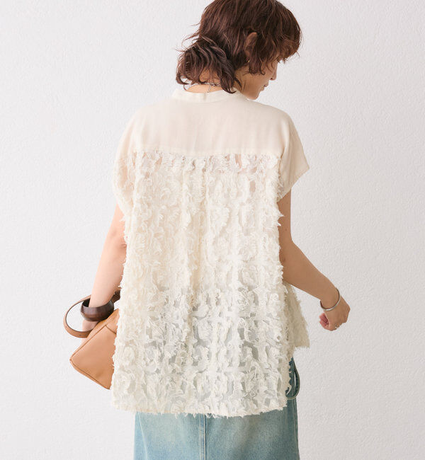  「【着映え◎】カットジャガードフレンチシャツ」|シャツ・ブラウス|