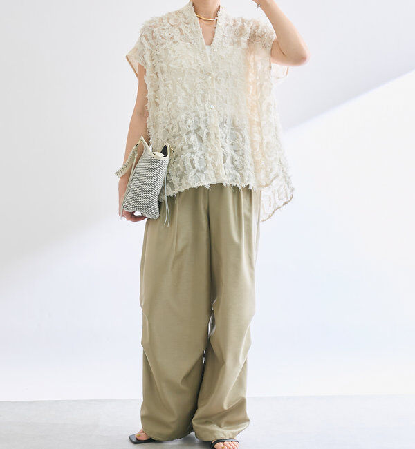  「【着映え◎】カットジャガードフレンチシャツ」|シャツ・ブラウス|