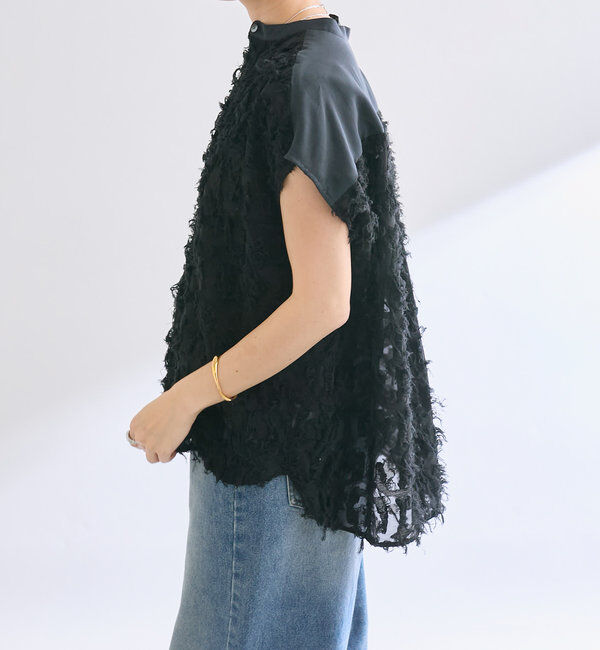  「【着映え◎】カットジャガードフレンチシャツ」|シャツ・ブラウス|