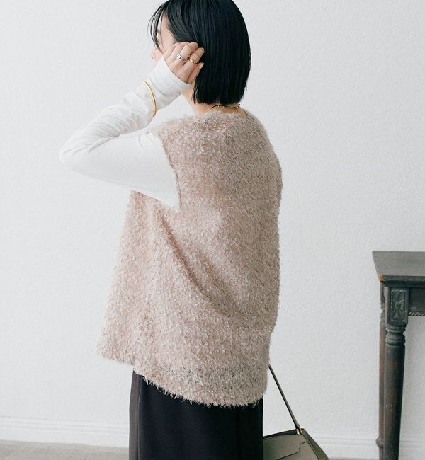  「予約【新色追加/着映え】フェザーチュールベスト」|ベスト・ジレ|