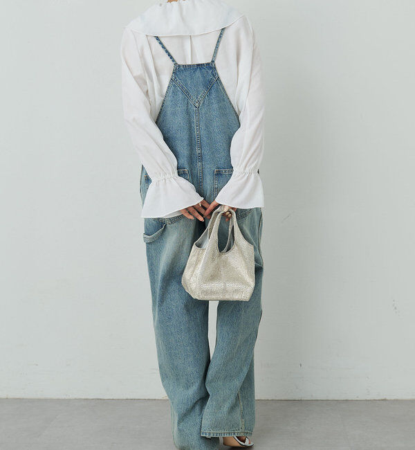  「【サイズ展開あり/長さ調整可能】デニムサロペット」|チノ|