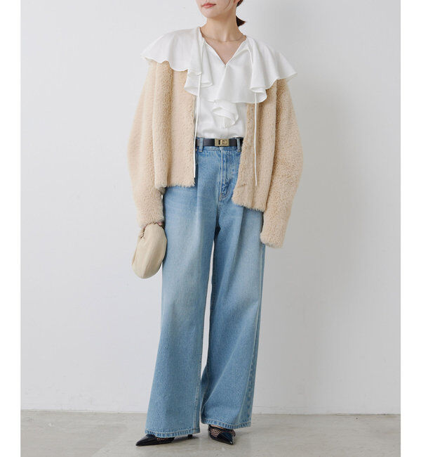  「＼自宅で洗える／フェザーヤーンカーディガン」|ニット・セーター|