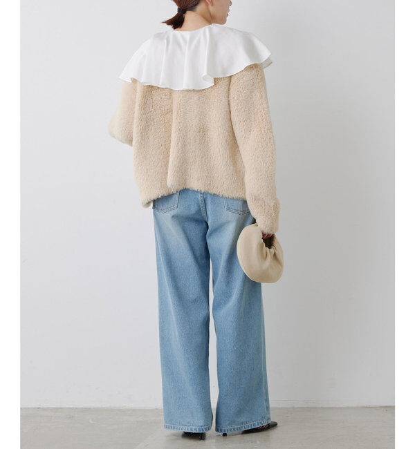  「＼自宅で洗える／フェザーヤーンカーディガン」|ニット・セーター|