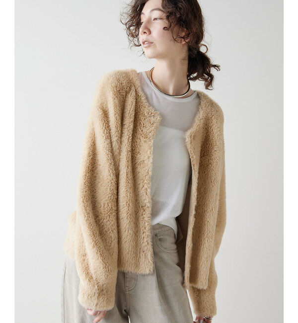  「＼自宅で洗える／フェザーヤーンカーディガン」|ニット・セーター|