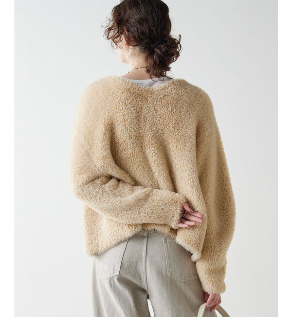  「＼自宅で洗える／フェザーヤーンカーディガン」|ニット・セーター|