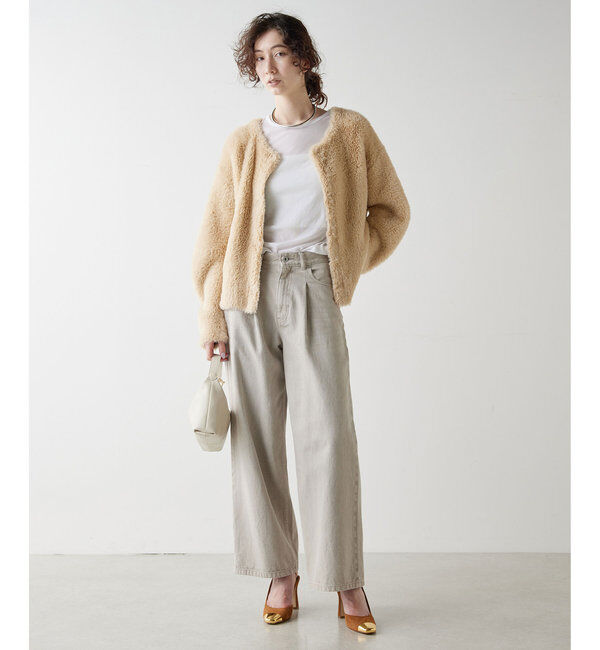  「＼自宅で洗える／フェザーヤーンカーディガン」|ニット・セーター|