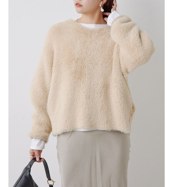  「＼自宅で洗える／フェザーヤーンカーディガン」|ニット・セーター|